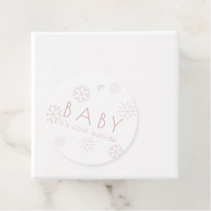 Étiquettes Cadeau Bébé Il fait froid dehors Merci de flocons de neig