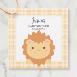 Étiquettes Cadeau Bébé mignon Lion Cub Jungle Animal Boy Baby shower
