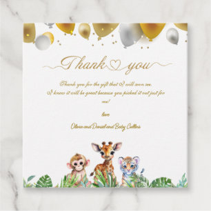 Étiquettes Cadeau Bébé personnalisé Baby shower de girafe Favoriser