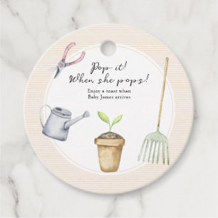 Étiquettes Cadeau Bébé Pousse Cadeau de Baby Shower Pop it ! Quand e