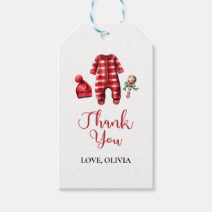 Étiquettes-cadeau Bébé Santa Bébé Shower de Noël