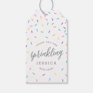 Étiquettes-cadeau Bébé Sprinkle Favor Merci d'étiquette pour arroser