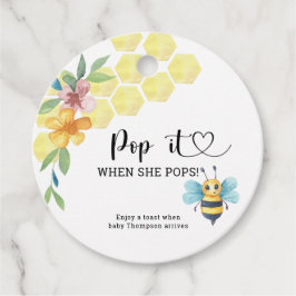 Étiquettes Cadeau Bee Pop it When elle pops