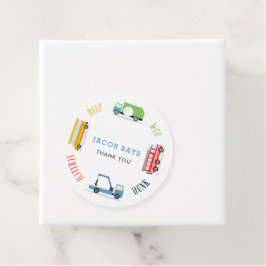 Étiquettes Cadeau Beep hurle woo bleu fête d'anniversaire