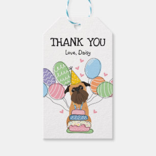 Étiquettes-cadeau Belge Brussels Griffon Chien Anniversaire Favorise