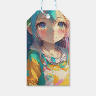 Étiquettes-cadeau Belle Anime Colorée fille