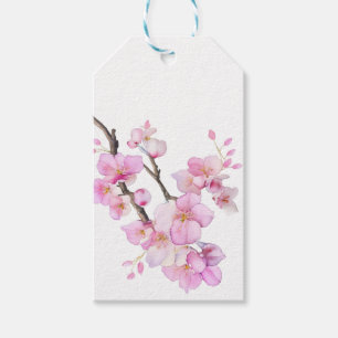 Étiquettes-cadeau Belle couleur rose cerise Sakura fleurs
