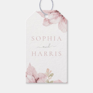 Étiquettes-cadeau Belle Elegance Blush Floral Mariage