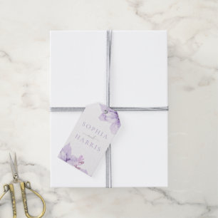 Étiquettes-cadeau Belle Élégance Mariage Floral violet