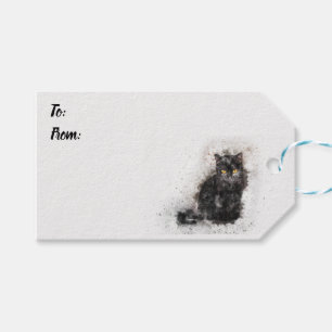 Étiquettes-cadeau Belle et tendance Chat Noir Perdu Photo