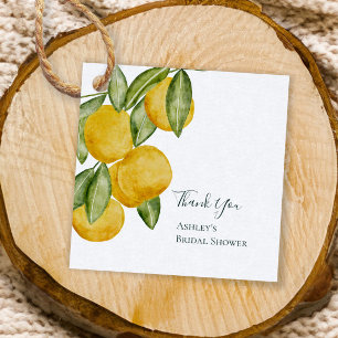 Étiquettes Cadeau Belle Fête des mariées d'aquarelle citron personna