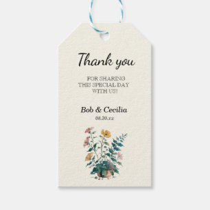 Étiquettes-cadeau Belle Petite Mariage Plante Posé Bienvenue Favoris