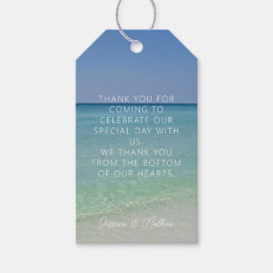 Étiquettes-cadeau Belle plage Horizon Mariage personnalisé