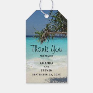 Étiquettes-cadeau Belle plage tropicale Ocean Paradise Mariage