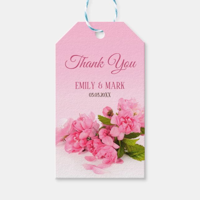 Étiquettes-cadeau Belles Fleurs Roses (Devant)