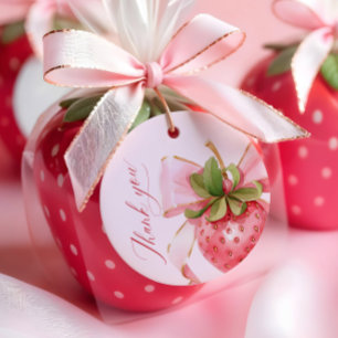 Étiquettes Cadeau Berry aux fraises Coquette Premier anniversaire