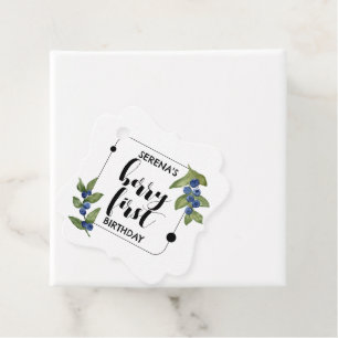 Étiquettes Cadeau Berry First   1er anniversaire   Blueberry   Mimin