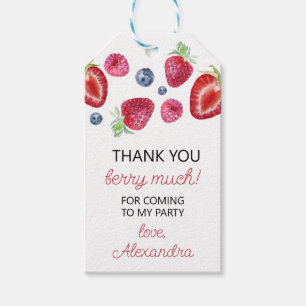 Étiquettes-cadeau Berry First Strawberry Été 1er anniversaire Favori