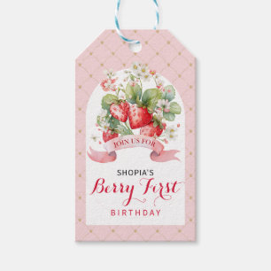 Étiquettes-cadeau Berry Lovely Première fête d'anniversaire