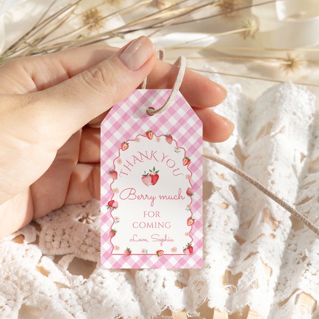 Étiquettes-cadeau Berry Merci à fraises ondulé beaucoup (Créateur téléchargé)