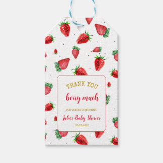 Étiquettes-cadeau Berry Merci fraise beaucoup