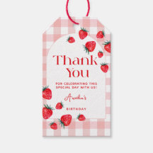 Berry Premier anniversaire En vichy Merci fraise