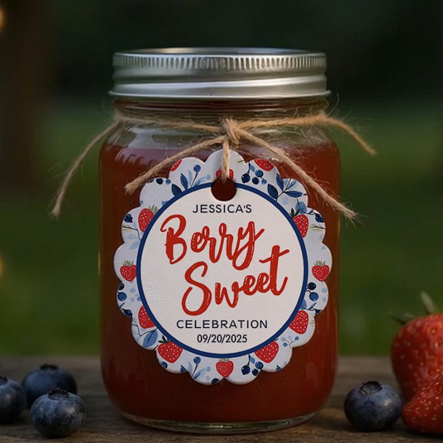 Étiquettes Cadeau Berry Sweet Baby shower (This adorable design is bursting with charm, perfect for a spring and summer party vibe! )