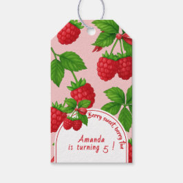 Étiquettes-cadeau Berry Sweet Raspberry Anniversaire de enfant Party