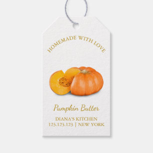 Étiquettes-cadeau Beurre Citrouille maison simple Hang Balise l Blan