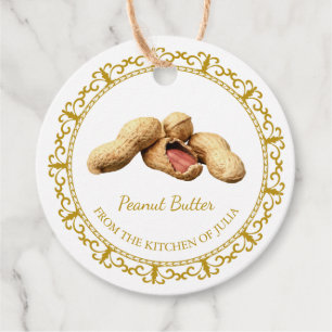 Étiquettes Cadeau Beurre d'arachide maison vintage Hang Tag l Blanc