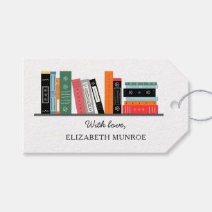 Étiquettes-cadeau Bibliothèque Littéraire Mignonne Personnalisée
