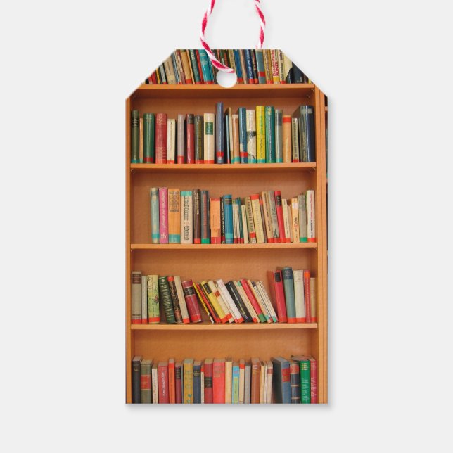 Étiquettes-cadeau Bibliothèque Livres Librairie Vêtements de livres  (Devant)