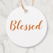 Bienheureux épice orange script moderne thanksgivi
