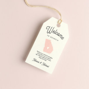 Étiquettes-cadeau Bienvenue à GEORGIA Mariage N'IMPORTE QUELLE COULE