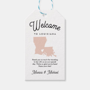 Étiquettes-cadeau Bienvenue à LOUISIANA Mariage N'IMPORTE QUELLE COU