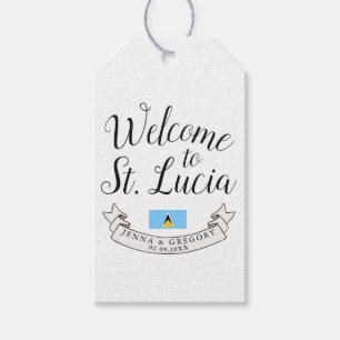 Étiquettes-cadeau Bienvenue à Sainte-Lucie Destination Faveur Mari