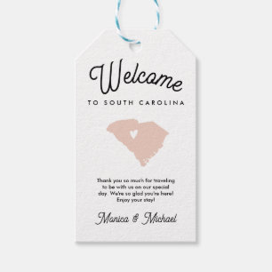 Étiquettes-cadeau Bienvenue à SOUTH CAROLINA Mariage N'IMPORTE QUELL