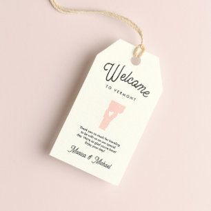 Étiquettes-cadeau Bienvenue à VERMONT Mariage N'IMPORTE QUELLE COULE