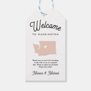 Étiquettes-cadeau Bienvenue à WASHINGTON Mariage N'IMPORTE QUELLE CO