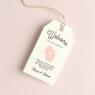 Étiquettes-cadeau Bienvenue à WISCONSIN Mariage N TOUTE COULEUR! !