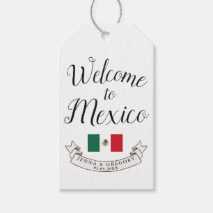 Étiquettes-cadeau Bienvenue au Mexique   Personnalisation du mariage
