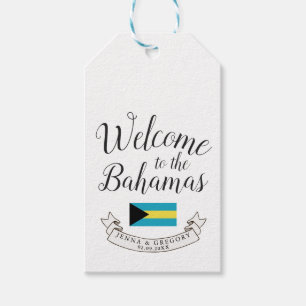 Étiquettes-cadeau Bienvenue aux Bahamas   Personnalisation du mariag