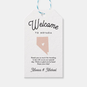 Étiquettes-cadeau Bienvenue chez NEVADA Mariage N'IMPORTE QUELLE COU