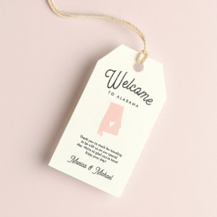 Étiquettes-cadeau Bienvenue en Alabama Mariage N'IMPORTE QUELLE COUL
