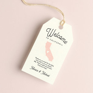 Étiquettes-cadeau Bienvenue en CALIFORNIE Mariage N'IMPORTE QUELLE C