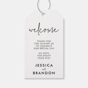 Étiquettes-cadeau Bienvenue Mariage Minimaliste Moderne