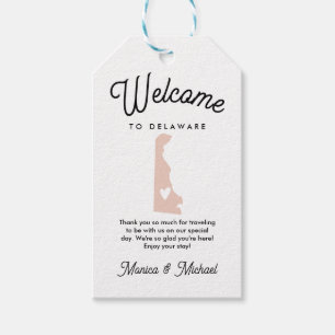Étiquettes-cadeau Bienvenue sur DELAWARE Mariage N'IMPORTE QUELLE CO