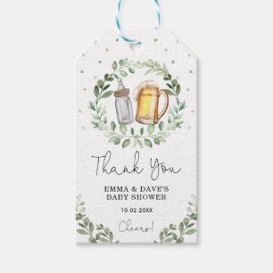Étiquettes-cadeau Bières et encouragements Baby shower de brasserie 