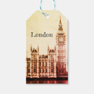 Étiquettes-cadeau Big Ben Horloge & Londres, Westminster / Royaume-U