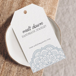 Étiquettes-cadeau Bijoux artisanaux mandala modernes pour petite ent